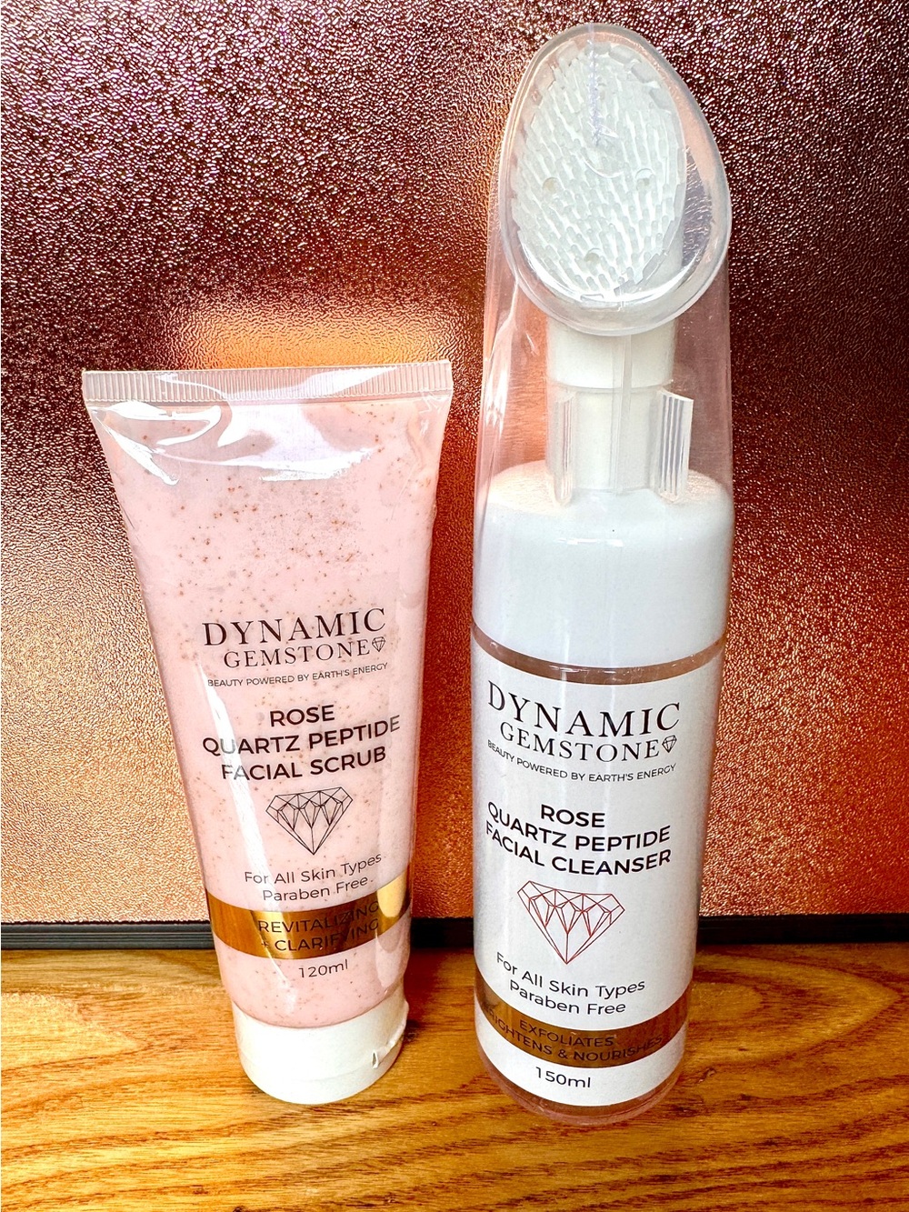 Rose Quartz Peptide Facial Cleanser & Scrub